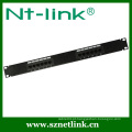 1u altura 19inch 12 portas cat.5e patch panel